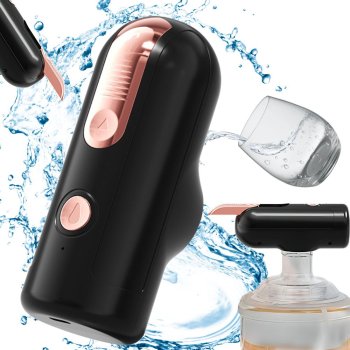 Electric Water Bottle Dispenser Pump for 5-19L Bottles, Rechargeable USB-C, Black