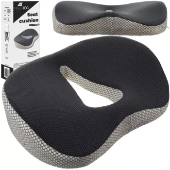 Malatec 21915 Orthopedic Seat Cushion, White/Grey