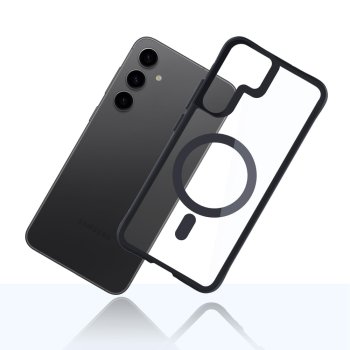 3Mk Protection Satin Armor MagCase for Samsung Galaxy S24, Transparent