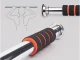 Adjustable Steel Pull-Up Bar for Doorway with Neoprene Grips, Orange