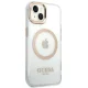 Guess Metal Outline MagSafe Case for iPhone 14 Plus - Clear/Gold