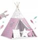 Nukido Children Tent Tipi with Lights, Pink stars