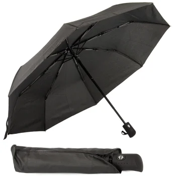 Automatic Folding Umbrella Black Unisex