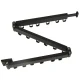 Wall-Mounted Folding Laundry Drying Rack, 18 Hooks, 123 cm, Black