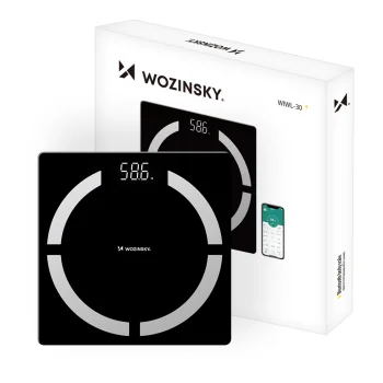 Wozinsky WIWL-30 Electronic Bathroom Scale Bluetooth, 180kg, Black