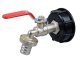 IBC Tank Tap 1000L with 1/2\" Hose Connection, Silver