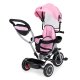 ECOTOYS 2-in-1 Kids Tricycle Stroller with Rotating Seat and Canopy, Pink