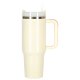 Insulated Tumbler with Handle and Straw 1.2L, Cream