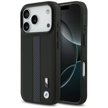 BMW M Perforated Stripe Logo MagSafe Case for iPhone 17 Pro - Blue