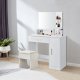 Туалетный столик с зеркалом ModernHome для макияжа, белый