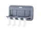 Multifunctional Kitchen and Bathroom Hanger with Shelf and 4 Hooks