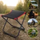 Folding Camping and Fishing Stool Chair with Bag, Black