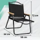Folding Metal Garden Chair for Patio and Camping 120 kg, Black