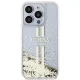 Guess Liquid Glitter Gold Stripes Case for iPhone 15 Pro Max Transparent