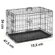 Pethaus PH-200 Foldable Dog Crate, Size S, 75.5 x 47.5 x 54 cm, Black
