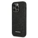 Karl Lagerfeld Glitter Plaque Logo Case for iPhone 14 Pro Max, Black