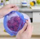 Silicone Food Storage Lids, Set of 6, Blue