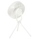 Wireless Desk Fan with Remote Control and LED Light, 18cm, White