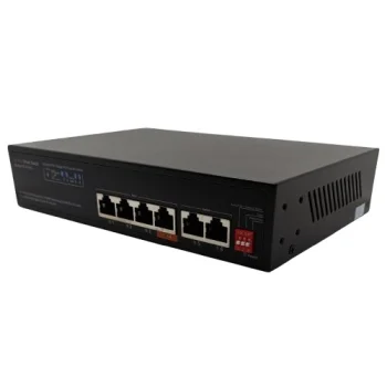 PoE Switch 4x Gigabit PoE + 2x Gigabit Uplink, 65W