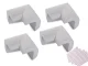 Soft Foam Furniture Corner Protectors, Grey, 4 pcs