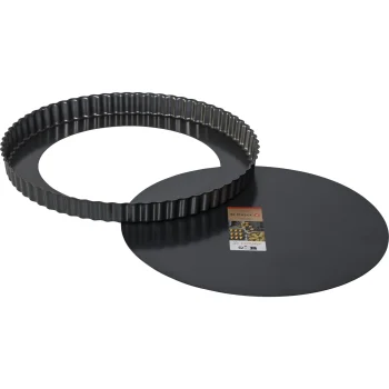 De Buyer Non-Stick Tart Pan with Removable Base 32cm Anthracite