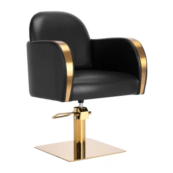 Gabbiano Malaga Hairdressing Chair, Black/Gold