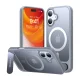 Torras Pstand Series Case for iPhone 16 Plus with Stand, Titanium Gray