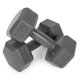 Hex dumbbell set 2×2 kg for home workouts ModernHome, grey