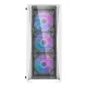 Darkflash DK352 Plus PC Case + 4 ARGB Fans, Black and White