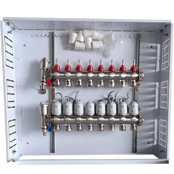 Underfloor Heating Manifold 8 Loops with NC 230V Actuators