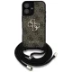 Guess 4G Big Logo Cord Strap Crossbody Case for iPhone 16 Brown