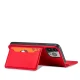 Magnet Card Case for iPhone 14 Pro Max Wallet Flip Cover, Red