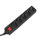 Maclean MCE227G Power Strip with Switch, 5 Sockets (Schuko), 5m, Black