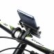 Aluminum bicycle and motorcycle phone holder, adjustable clamp, black