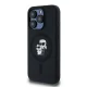 Karl Lagerfeld iPhone 15 Pro Case Silicone Karl & Choupette MagSafe, Black