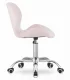 Avola Swivel Office Chair with Wide Backrest, Velour, Pink