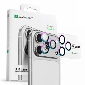 AmazingThing iPhone 17 Pro / 17 Pro Max Lens Glass with Rainbow Aluminum Frame