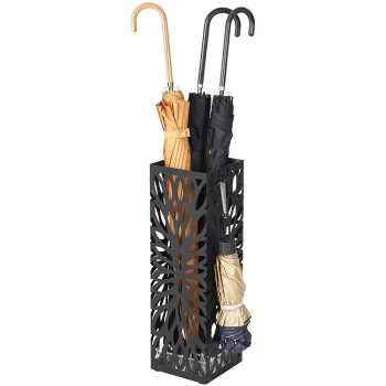 Leobert Modern Umbrella Stand, Black