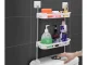 Freestanding Over-the-Toilet Bathroom Rack, 2 Shelves, White