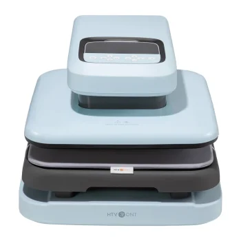HTVRONT Auto 2 Digit Heat Transfer Press, Light Blue