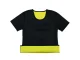 Women\'s Neoprene Fitness T-Shirt with Short Sleeves, Black, Size L