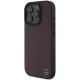 Mercedes iPhone 16 Pro Case Wood Imitation Leather MagSafe, Red