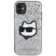 Karl Lagerfeld iPhone 11 / XR Case Glitter Choupette Patch, Silver