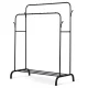 Massido MS-867 Freestanding Clothes Rack with Shoe Shelf, Black