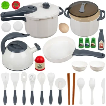 Kruzzel Kids Kitchen Accessory Set with Play Food 32 pcs 26330