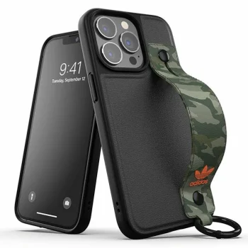 Adidas iPhone 13 / 13 Pro Case OR Hand Strap, Black-Green