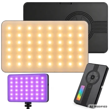 Pocket RGB-W LED Photography Light 138 LEDs, 2700K-6500K