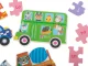 Children\'s Puzzle in a Metal Tin Vehicles, 30 Pieces, 6 Pictures