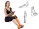 Pedal Resistance Band Tummy Trimmer for Abs and Leg Workouts, Blue-Black