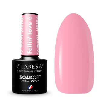 Claresa Fallin' Love 6 Gel Nail Polish, Warm Pink, 5g